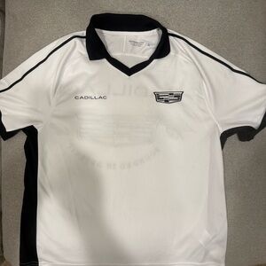 Abercrombie & Fitch White and Black Polo Shirt